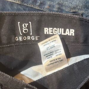 George Men's Straight Jeans - Black 30x32 $15